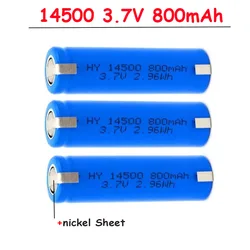 Akumulator Lipo 3,7 V 800 mAh 14500 do JJRC C2 D828 RC Części samochodowe 14500 do RC Stunt Dump Akumulator samochodowy Akcesoria do zabawek + arkusz niklowy