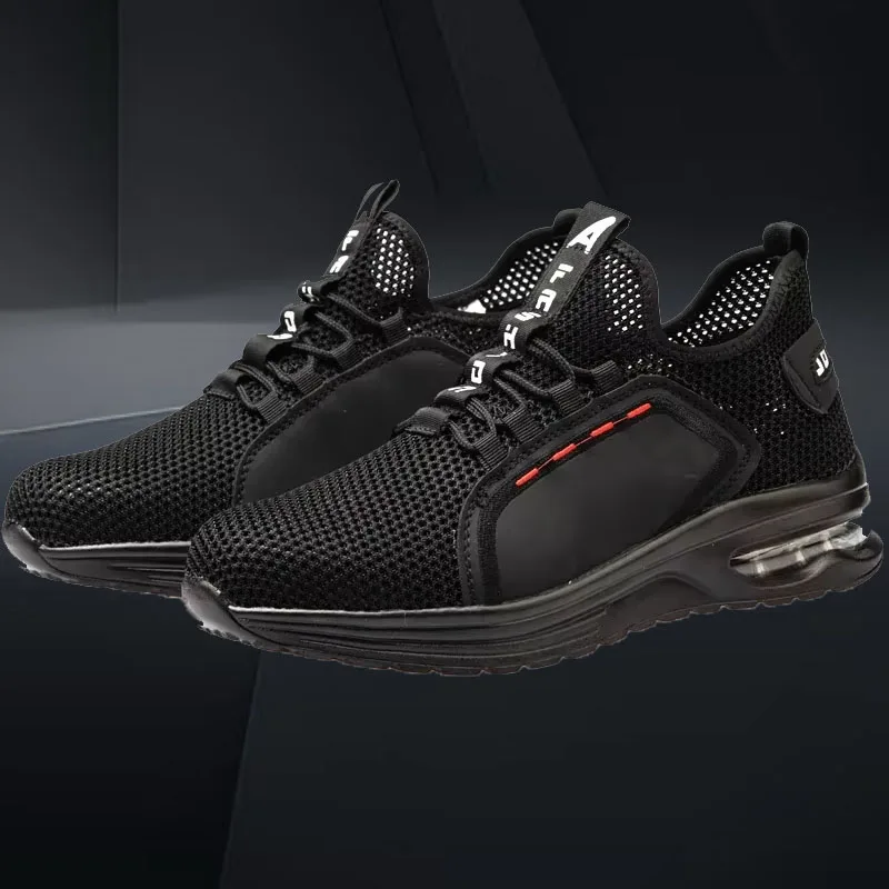 Мужская и женская защитная обувь со стальным носком на воздушной подушке, дышащие рабочие кроссовки с защитой от проколов, легкая защитная обувь, конструкция