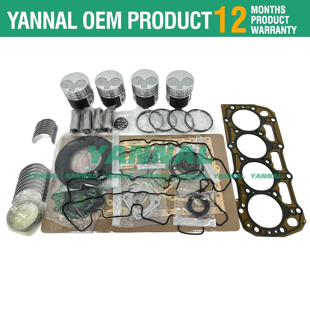 For Shibaura N844-C N844-D Overhaul Rebuild Kit Fit ST450 ST460 Tractor Engine