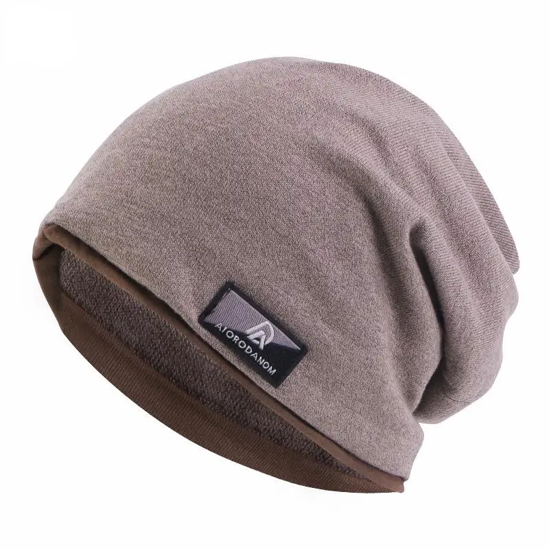 Bonnet pull en cachemire unisexe, Skullies, Bennies, double couche, automne, hiver