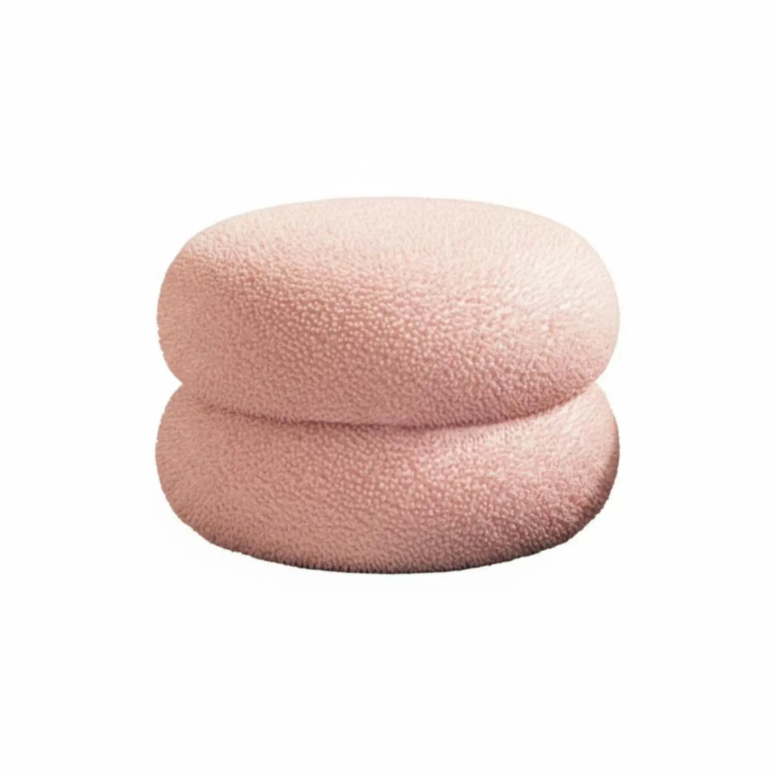 Pouf Macaron Confortable à Texture Douce, Tabouret Bas Polyvalent au Design Minimaliste pour Familles, Adultes, Chambre à Coucher