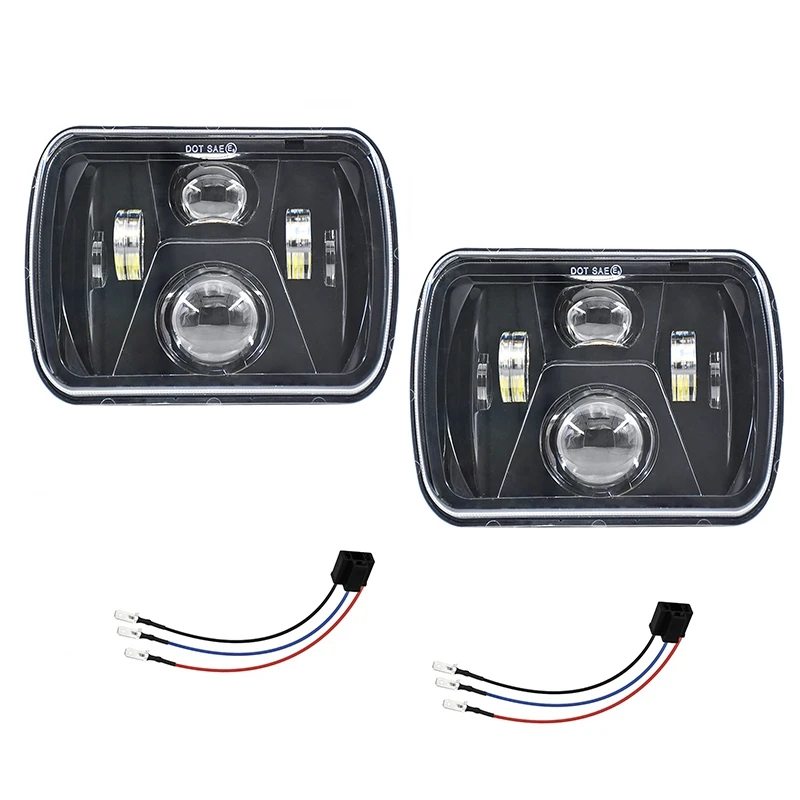 300W 5X7 7X6 Inch Led Headlights With High Low Beam For Jeep Cherokee XJ Comanche MJ YJ GMC Savana Safari Ford H6054