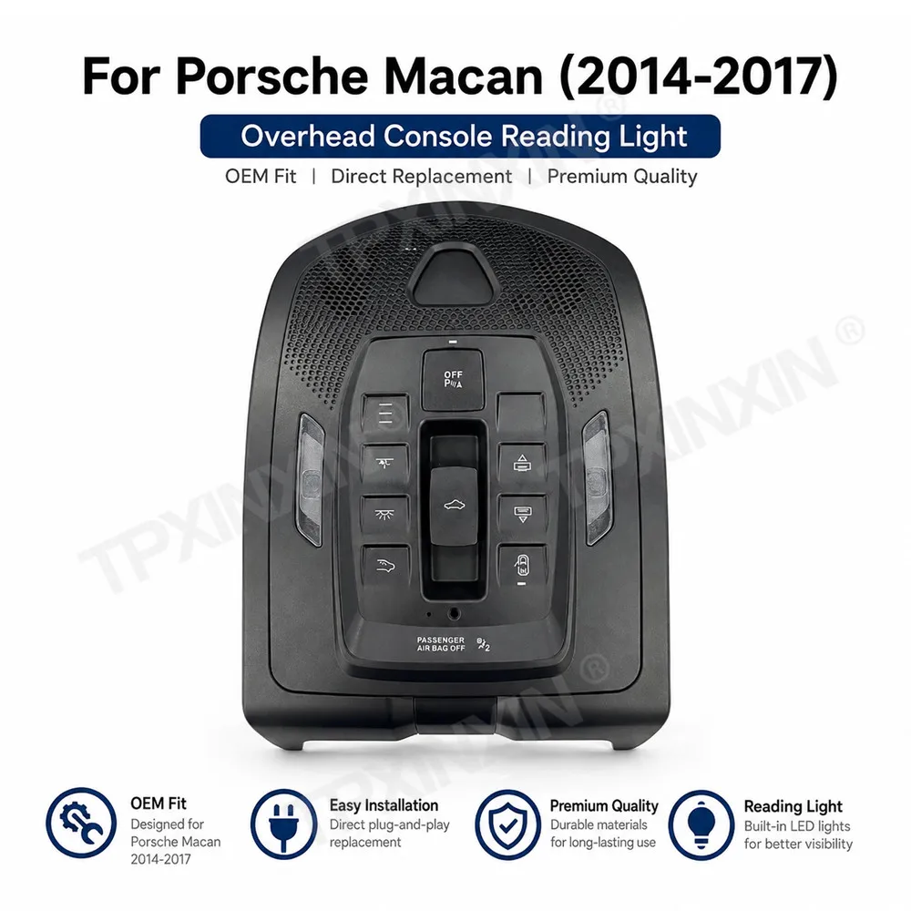 Car Reading Light For Porsche Macan 2014-2017 Atmosphere Light Auto Interior LED Display Car Entertainment Accessories