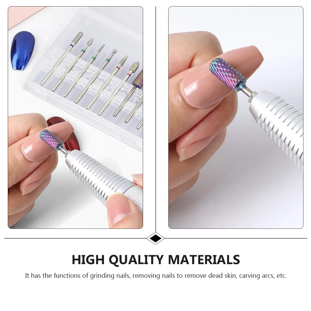 

10Pcs Manicure Grinding Head Kit High Wear Resistant Nail Art Tools for Gel Nail Removal Dust Free Grinding Accessories