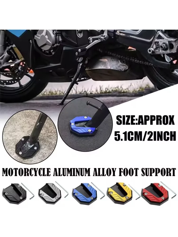 AliExpress NONE Scooter Motorbike Accessories Extension Foot Pad Support Plate Aluminum Alloy Motorcycle Bike Kickstand Extender Foot Side Stand