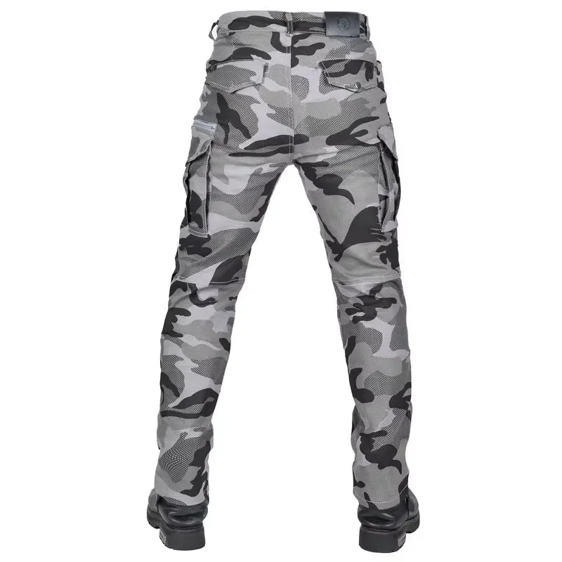 Volero Motorcycle Riding Protecion Jeans Motocross Knight Casual Cycling Pants Camo Gray Moto Overall Loose Straight Trousers