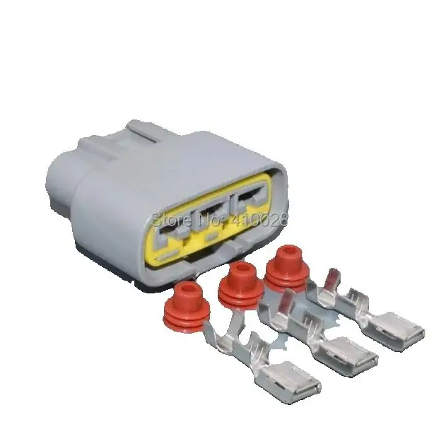 worldgolden 3.5mm QLW 250 3Pin Power Cord Female Left Slot Wiring harness connector QLW-A-3F-GR grey color
