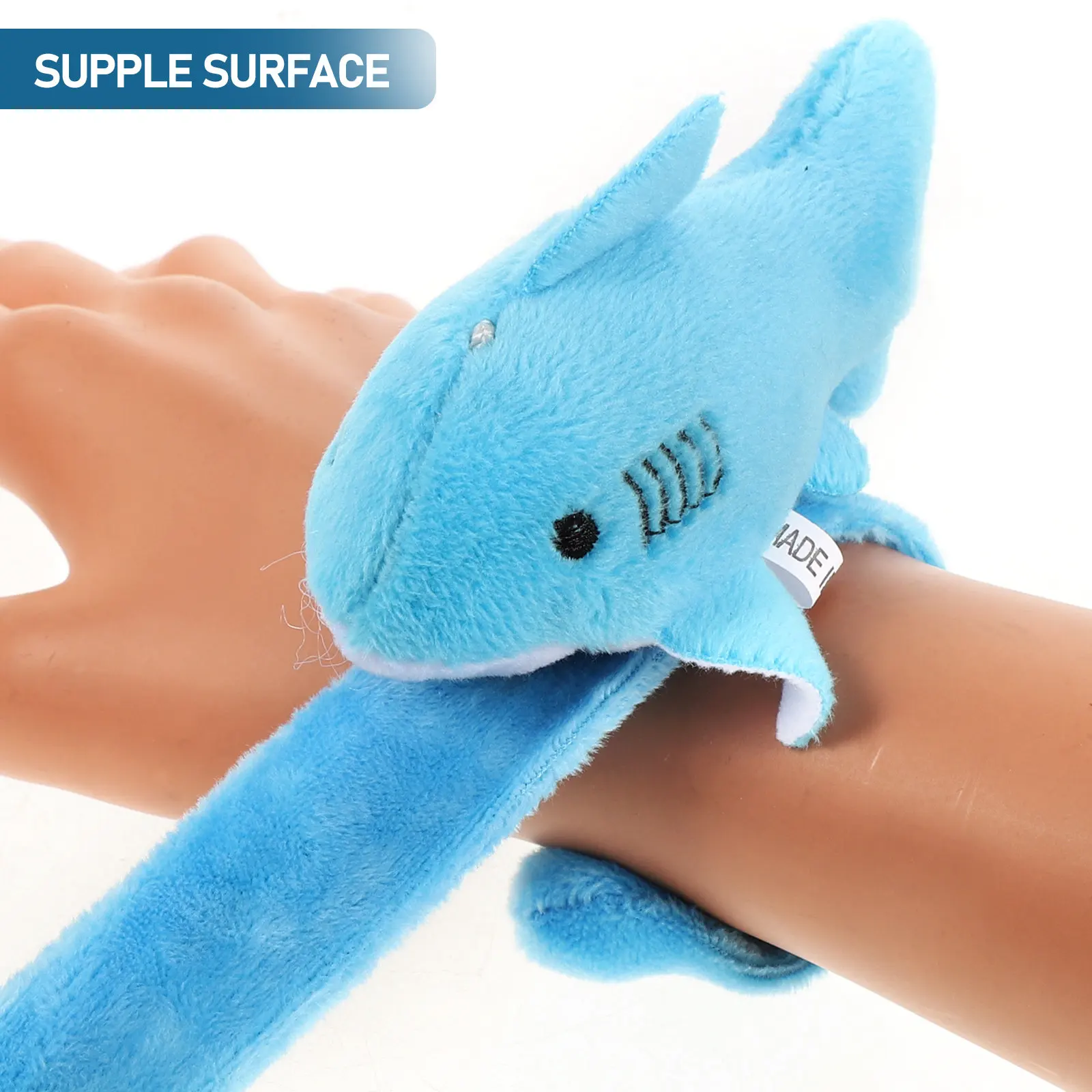 Shark Slap Bracelets 2 Pack Soft Comfortable Animal Wristbands for Kids Party Favors Halloween Festival Gifts