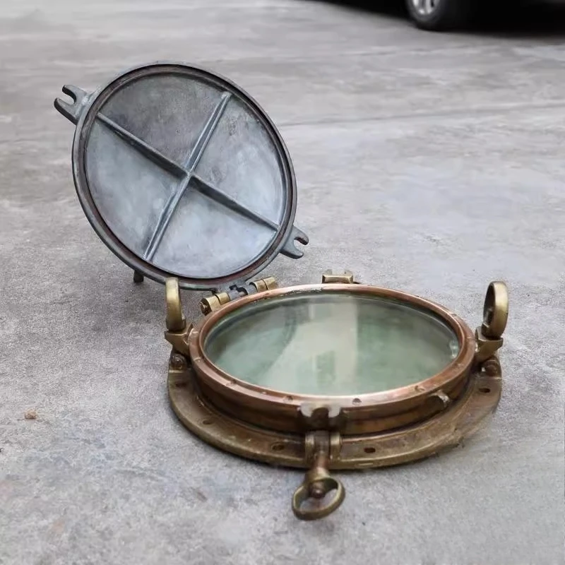 

47CM all-copper porthole round copper window round copper window boat window western copper bar club restaurant wall