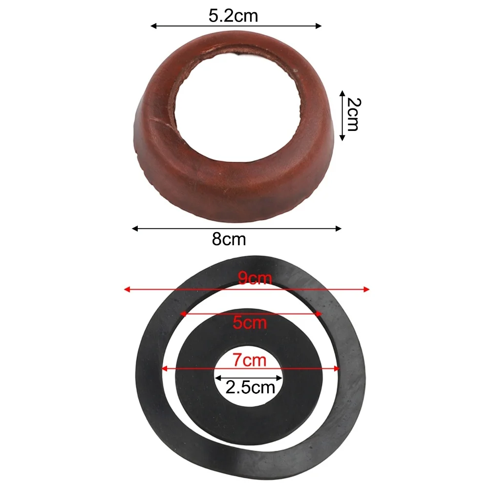 مكبس متوافق لمضخات المياه نوع استبدال المكبس 75 مضخة يدوية من الجلد الصناعي مواد مقاومة للصدأ