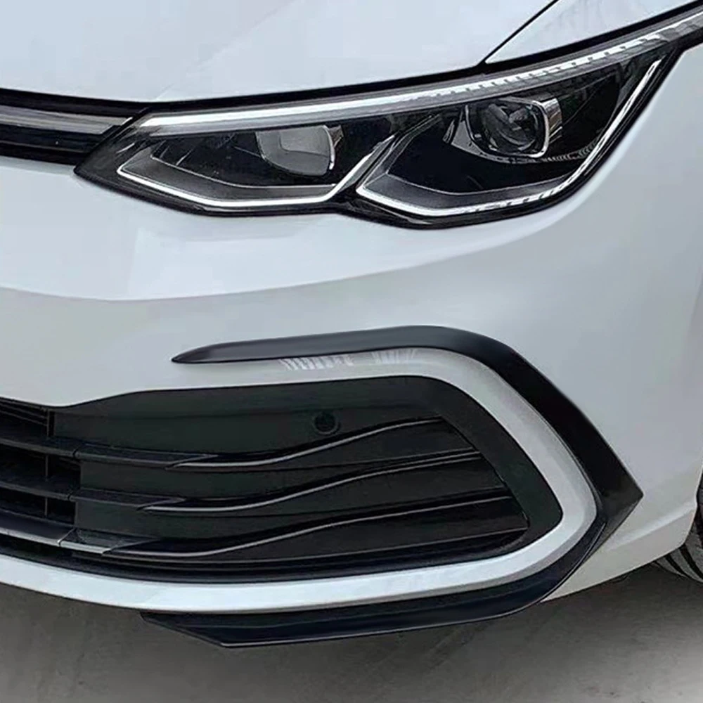 

For VW Golf 8 MK8 PRO 2020-2024 ABS Gloss Black Car Front Bumper Fog Light Lower Grille Frame Spoiler Splitter Body kits Tuning