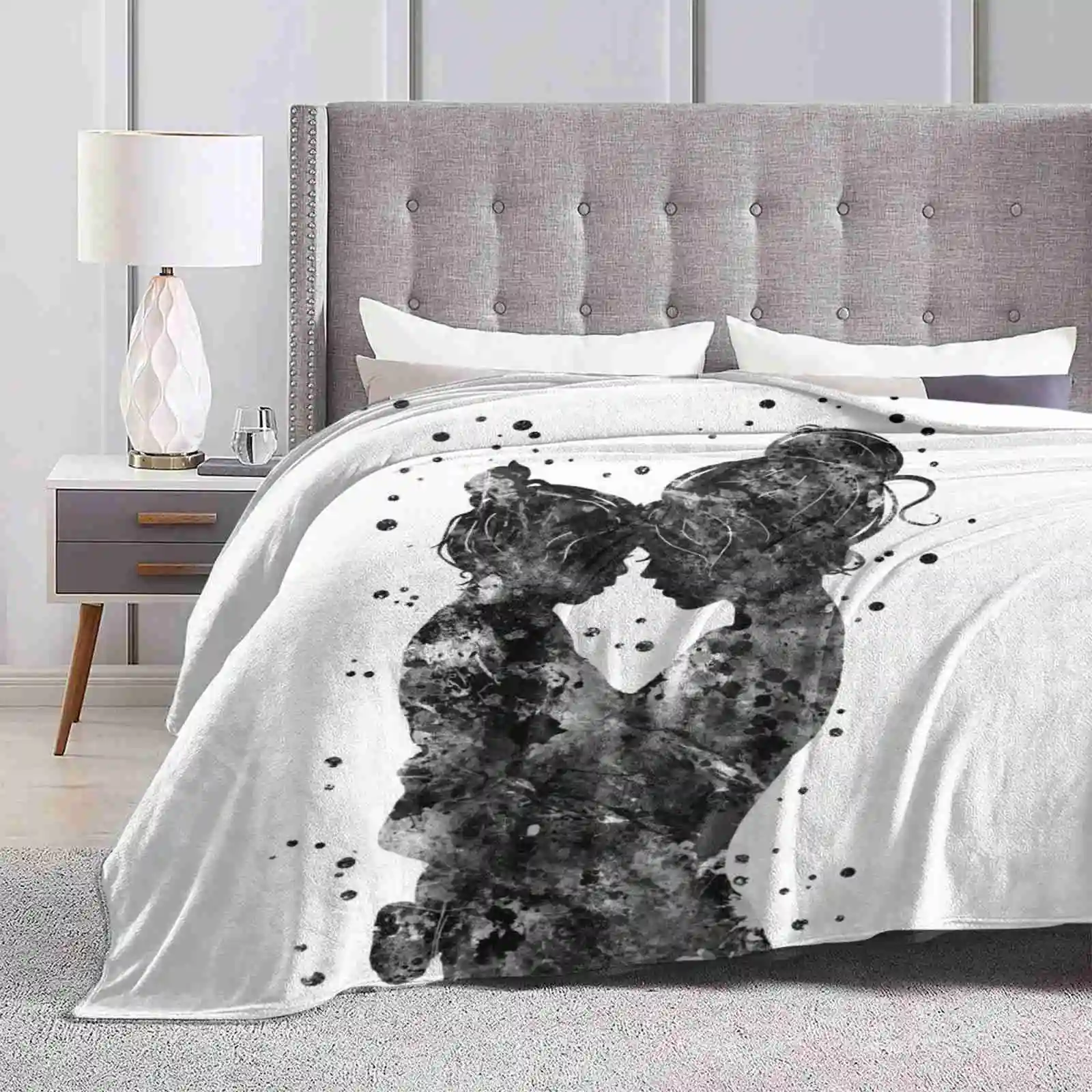 Mother And Daughter Soft Warm Throw Blanket Mother Daughter Love Art Mom And Daughter Parent Love Mother And Daughter Art