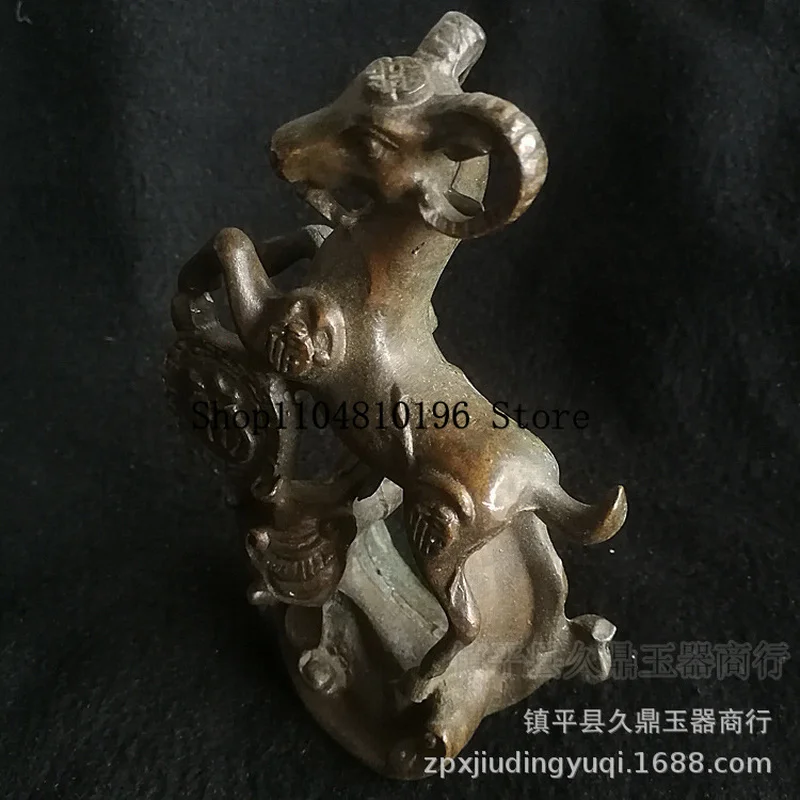 Wholesale of antiques and miscellaneous items Antique-style bronze ram figurines, zodiac ram ornaments, home and office decor, s