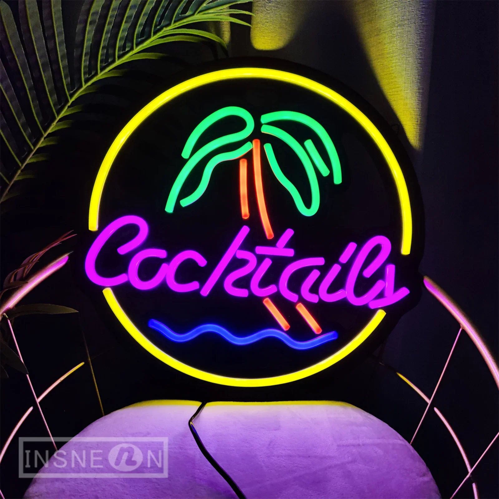 

Cocktails LED Neon Sign Wall Decor, Decor for Beer Bar Store Club, Nightclub, Birthday Party, Decorative Neon Night Lights