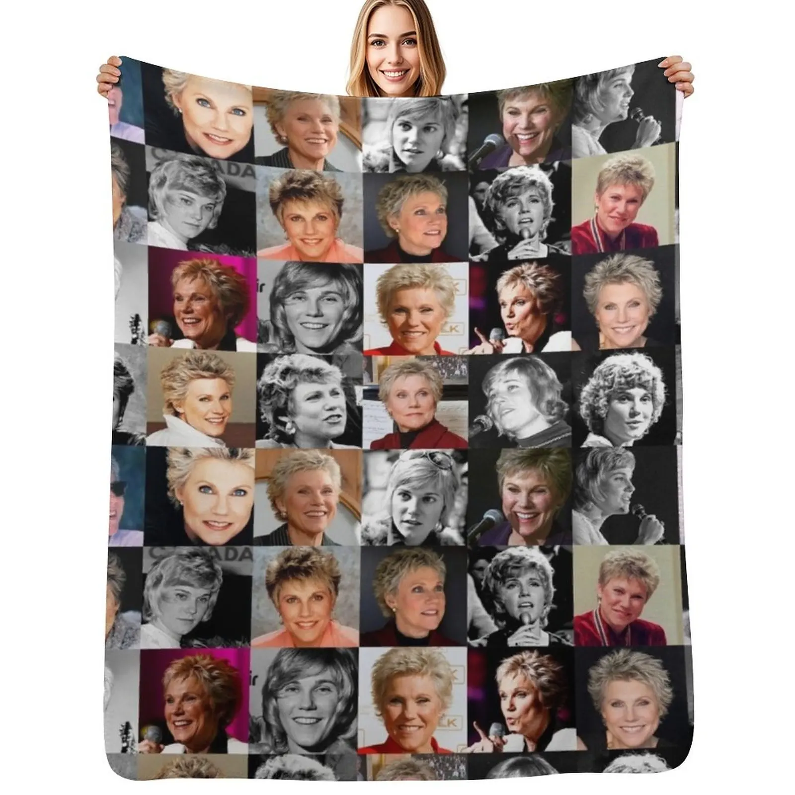 

Anne Murray wants you to know she' Throw Blanket manga decorative Retros Blankets