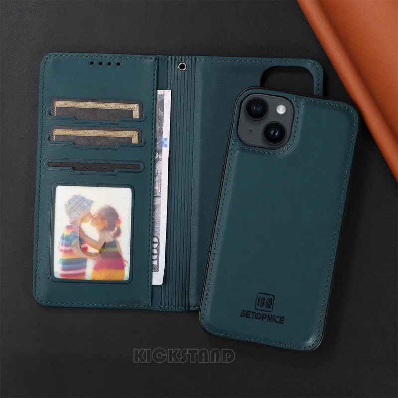 

Для Samsung Galaxy A05S A15 A25 A35 A55 A04E A34 искусственный Чехол кожаный флип съемный магнитный чехол 2 в 1 слоты для карт бумажник ремешок