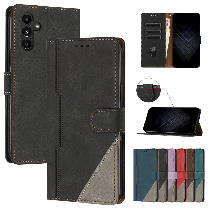 For Samsung Galaxy A04S Case A 04s SM-A047F Etui Business Style Leather Case For Samsung A04S A04E A04 SM-A045F Flip Phone Cover