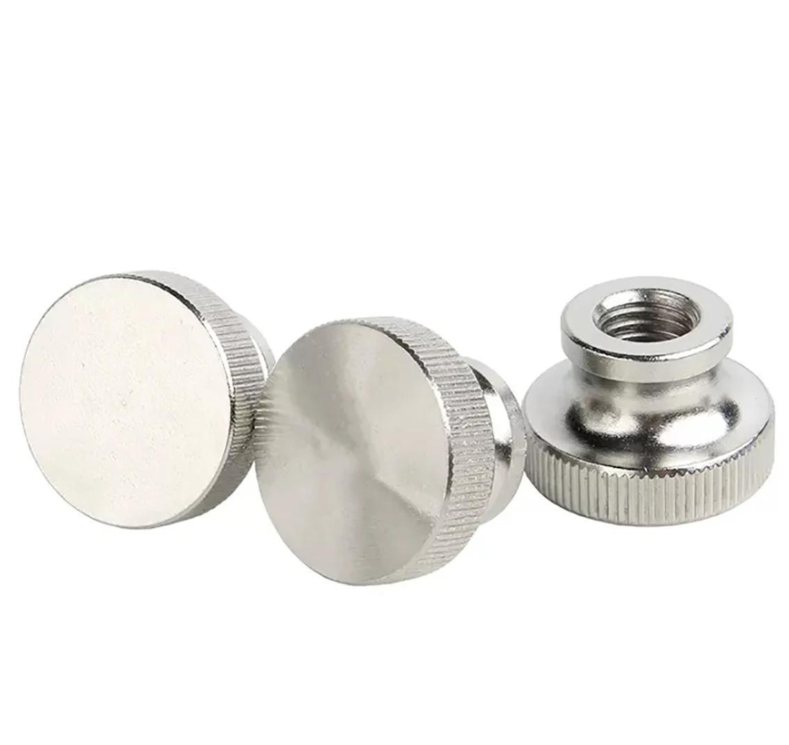 304 Stainless Steel Blind Hole Knurled Thumb Nuts M3 M4 M5 M6 M8 M10 M12 Hand Grip Knobs Step Nut Hardware Accessories