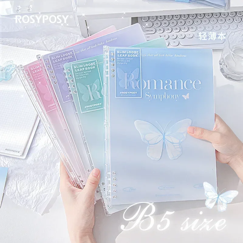 40 Sheet B5 Simplicity Notebook Korean Fashion Gradient Color Loose Leaf Notapad Kawaii Scrapbooking Journal Student Supplies