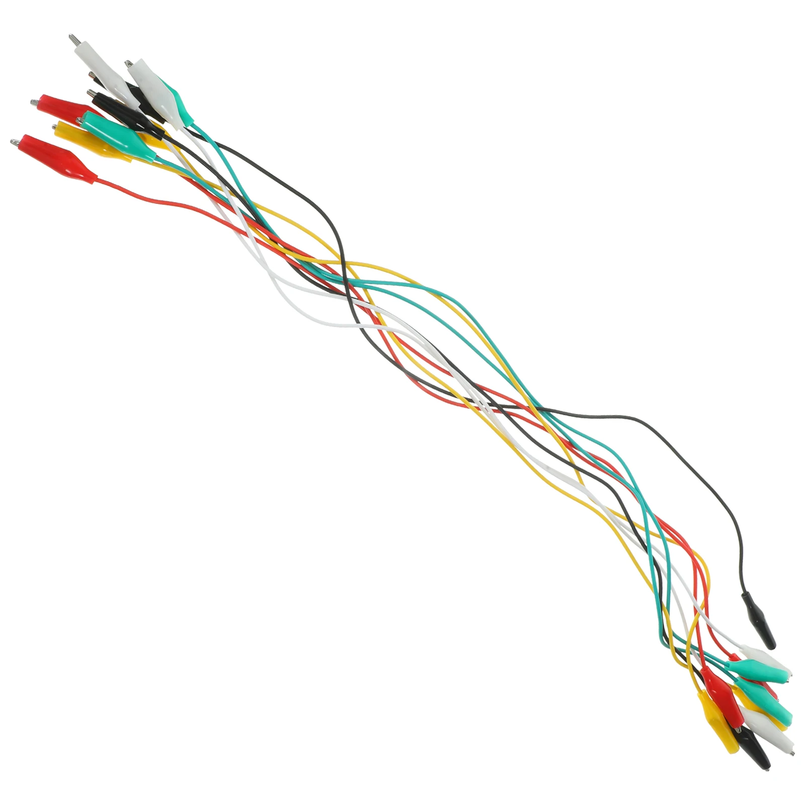 

10pcs Crocodile Clips Connection Cables PVC Insulated Nickel Plated Steel Jumper Wires Test Leads Low Voltage Lab Instruments