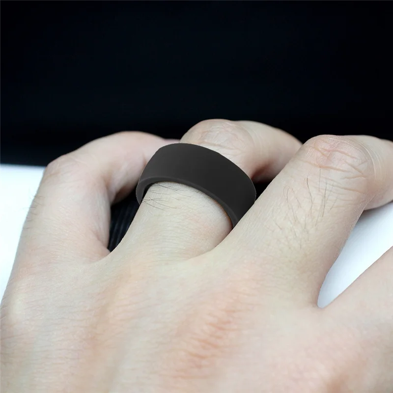 FZFZ 8,7 mm Popolare per uomo Donna Anelli freddi in silicone Anello nuziale in silicone Anello sportivo all'aria aperta ambientaleX2 9