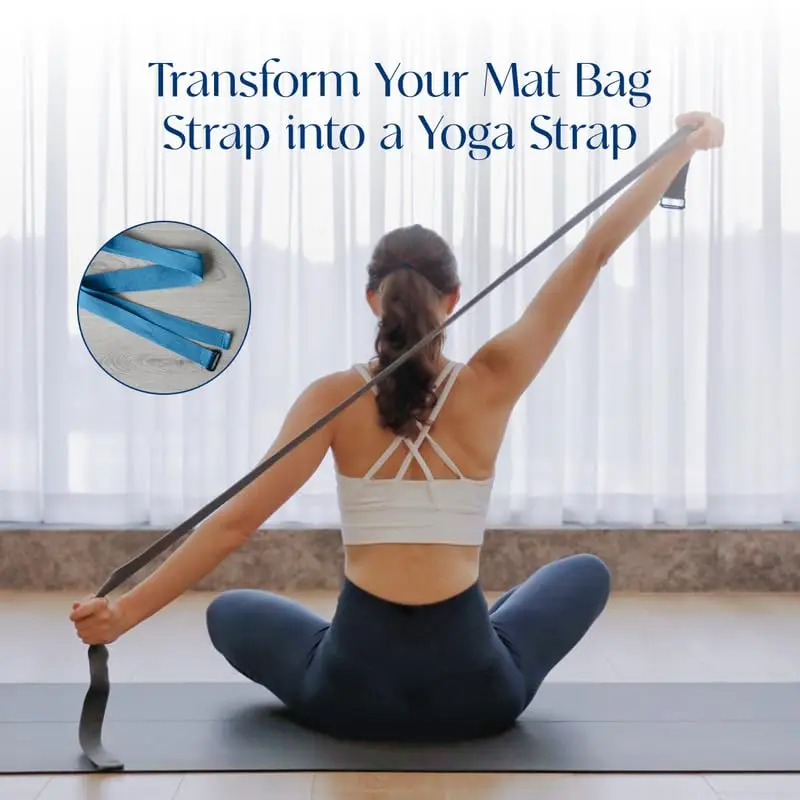 Bolsa para esterilla de yoga con correa ajustable y bolsillos