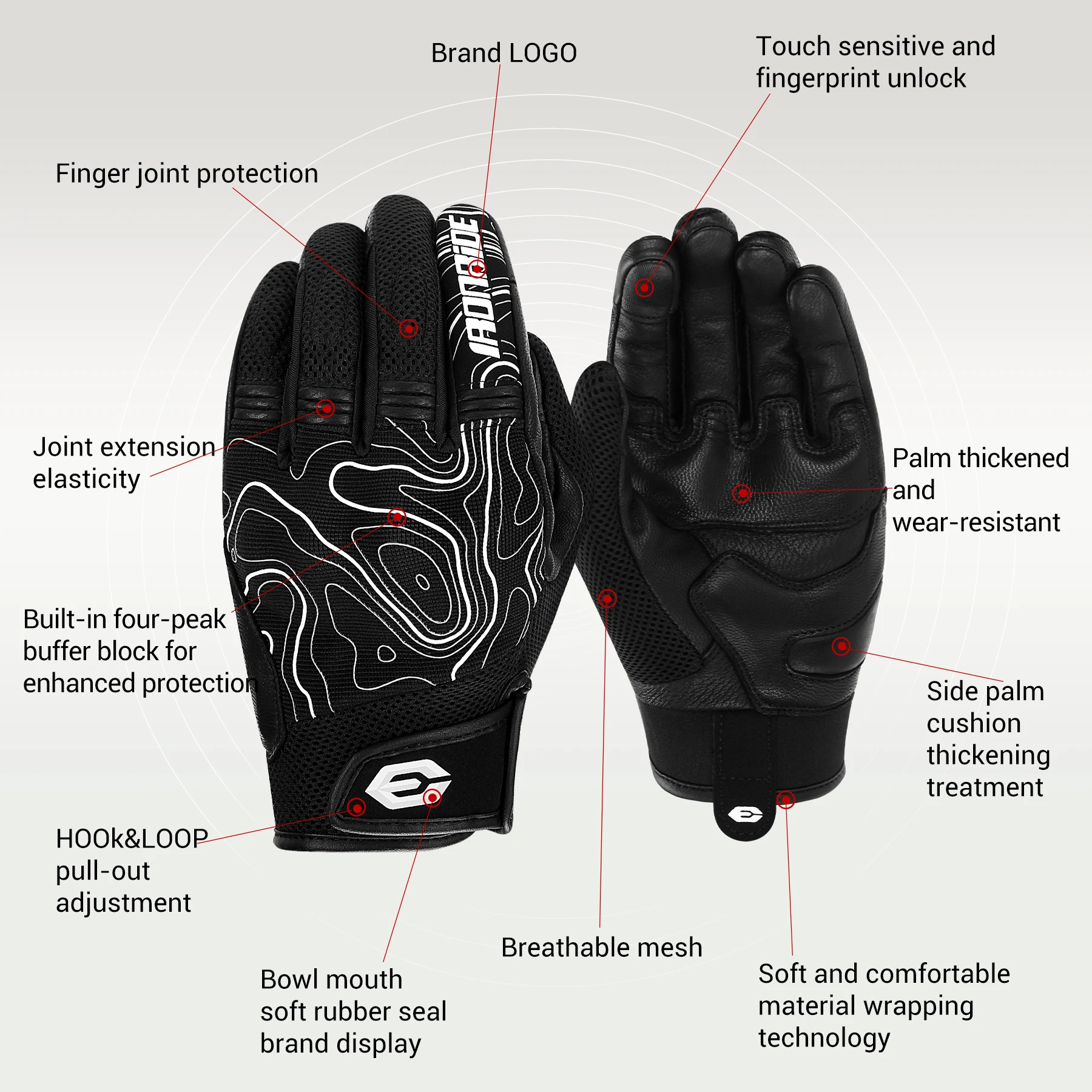 

Full Finger Motorcycle Gloves Men Screen Touch Guantes Motocross Bike Gloves Outdoor Summer Moto Motorbike Glove S-XL*