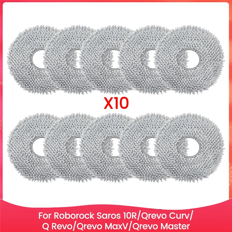 【Berserk】طقم ملحقات وسادات قماش الممسحة للمكنسة الكهربائية Roborock Saros 10R، Qrevo Curv، Q Revo، Qrevo Maxv، Qrevo Master