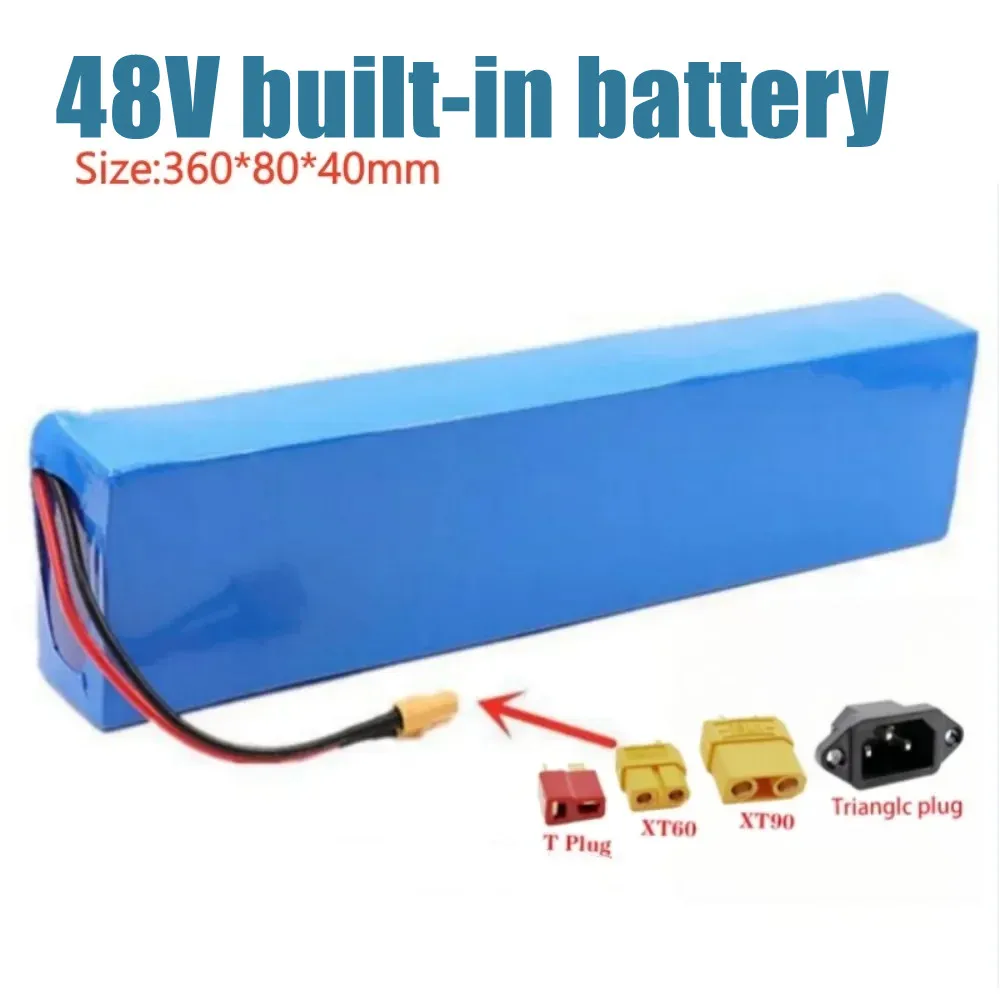 

48V 13S3P 20Ah built-in battery pack, suitable for 350W 500W electric skateboard, motorcycle commuting tool battery,+20A BMS