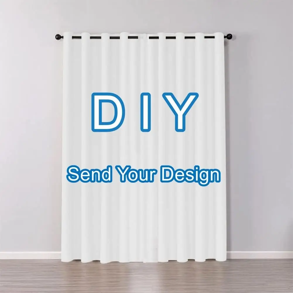 Custom Curtian with Photos Text Customized Window Curtian Personalized Blackout Curtain for Bedroom Living Room Office Decor