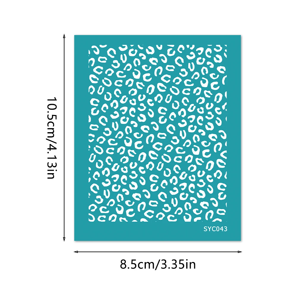 Polymer Clay Silk Screen Stencils Abstract Doodle Pattern Reusable Silkscreen Print Kit for Printing Clay Stamps Jewelry Earring