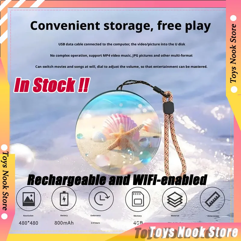 

Video Crystal Ball Memory Sphere Art Glass Ball Lamp Spherical Pixel Display 2.7 Inchs Screen 4GB Videos Player Spherical Gifts