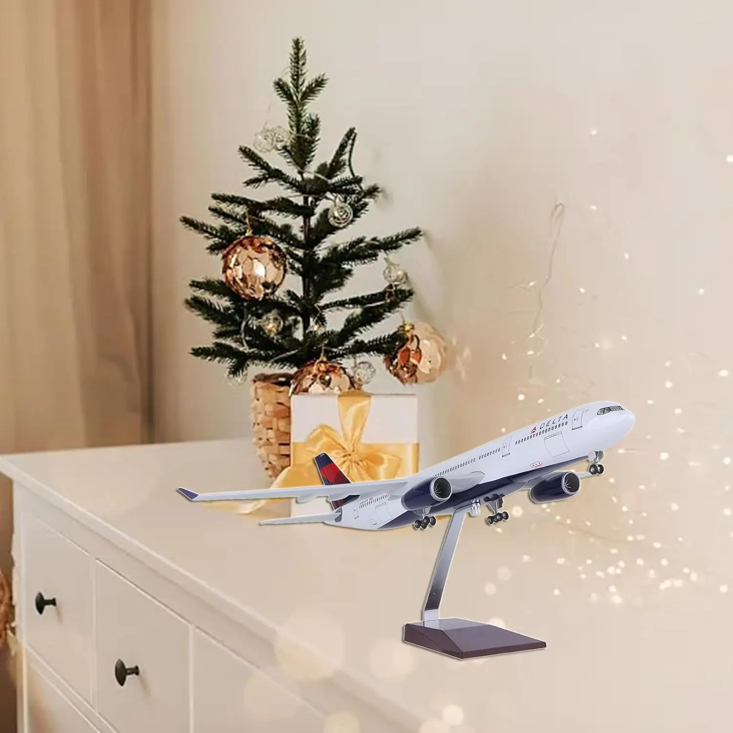 

A330 Delta Air Model 1/142 Scale 47CM airplane kids toys with Wheel Landing Gear Miniature Plane for Collected Gift By Aviation