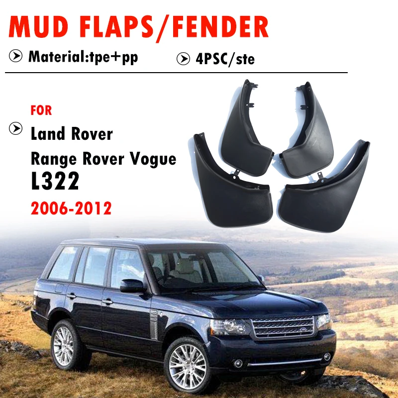 

2006 2007 2008 2009 2010 2011 2012 FOR Land Rover Range Rover Vogue L322 Mudguard Fender Mud Flaps Guards Splash Mudflaps 4pcs