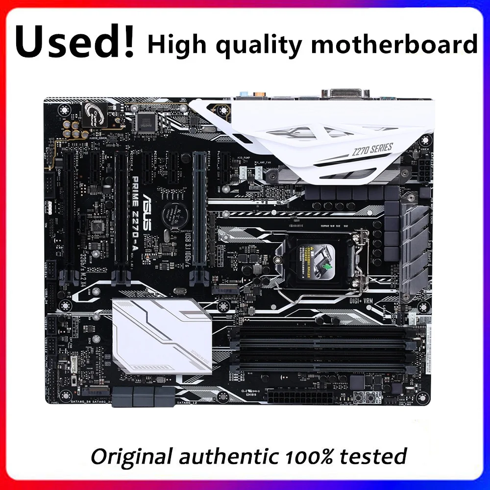 For Asus PRIME Z270-A Z270A Original Used Desktop Intel Z270 Z270M DDR4 Motherboard LGA 1151  i7/i5/i3 USB3.0 SATA3