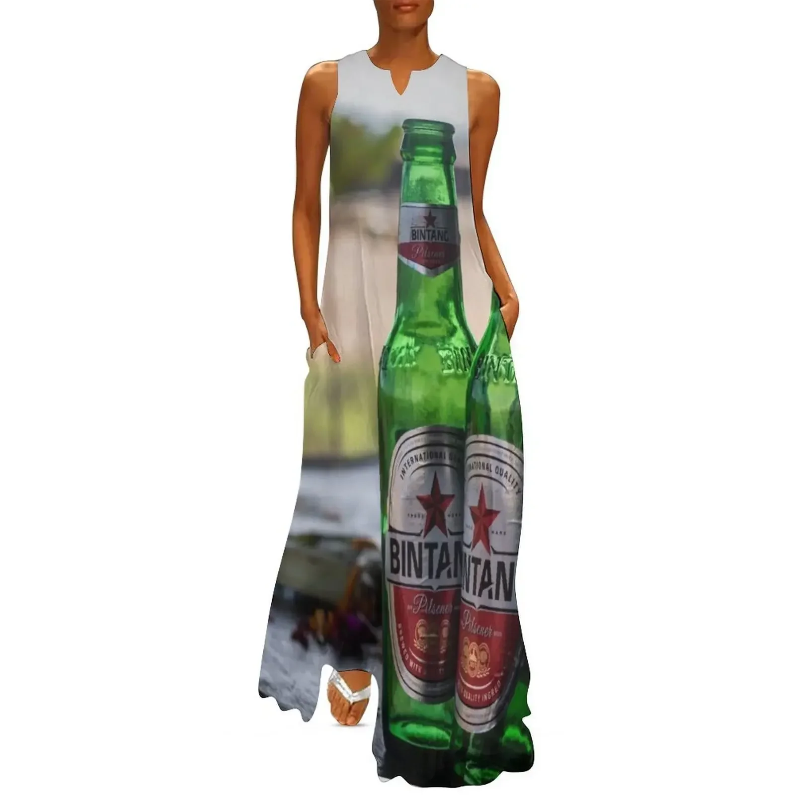 Bali Indonesia Bintang cerveza vestido largo vestidos de noche para mujer 2025 ropa de mujer vestidos vestido de estilo coreano