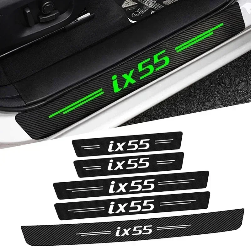 

Luminous Car Door Sill Protector Rear Trunk Bumper Threshold Stickers for Hyundai IX55 Logo Emblem I20 I10 IX30 IX45 IX25 IX35