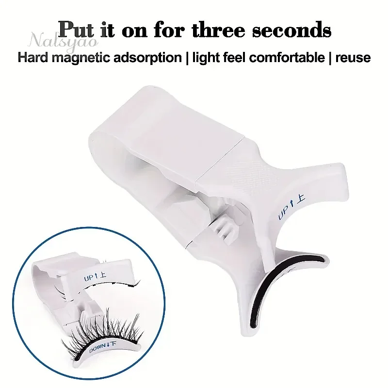 Professional Magnetic Eyelashes Applicator Tweezer Tool False Lash Extension Clamp Curler Makeup 3D Mink