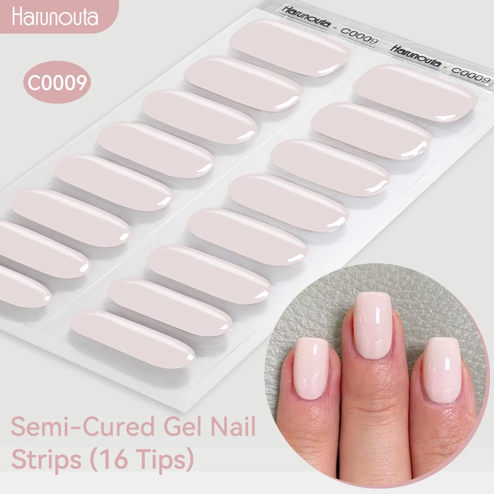 Harunouta Gradient Semi Cured Gel Nagelaufkleber Langlebiger UV-Nagelaufkleber UV/LED Extension Gel Nagelfolie Gelpoliermittel Vollständige Abdeckung