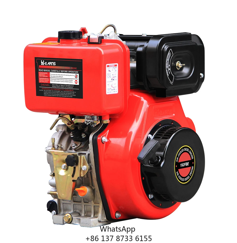 محرك الديزل الكهربائي المبرد بالهواء بأسطوانة واحدة 13hp 192FB