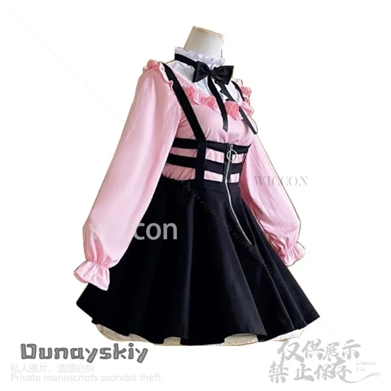 

8@Mayuzumi Fuyuko Cosplay THE IDOLM@STER SHINY COLORS Anime Costume Japanese Sweet Jirai Kei Girls Gothic Lolita JK Shirt