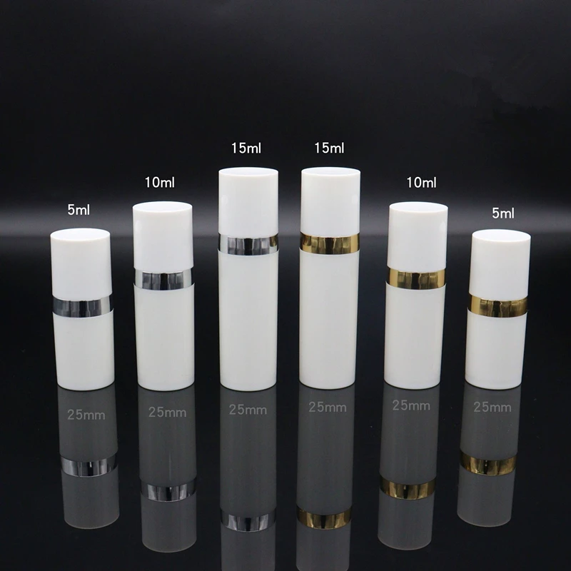 100pcs 5ml 10ml 15ml Travel Sub-Bottling AS Vacuum Spray Lotion Eye Cream Refill Bottle Empty Portable Airless Pump Bottle