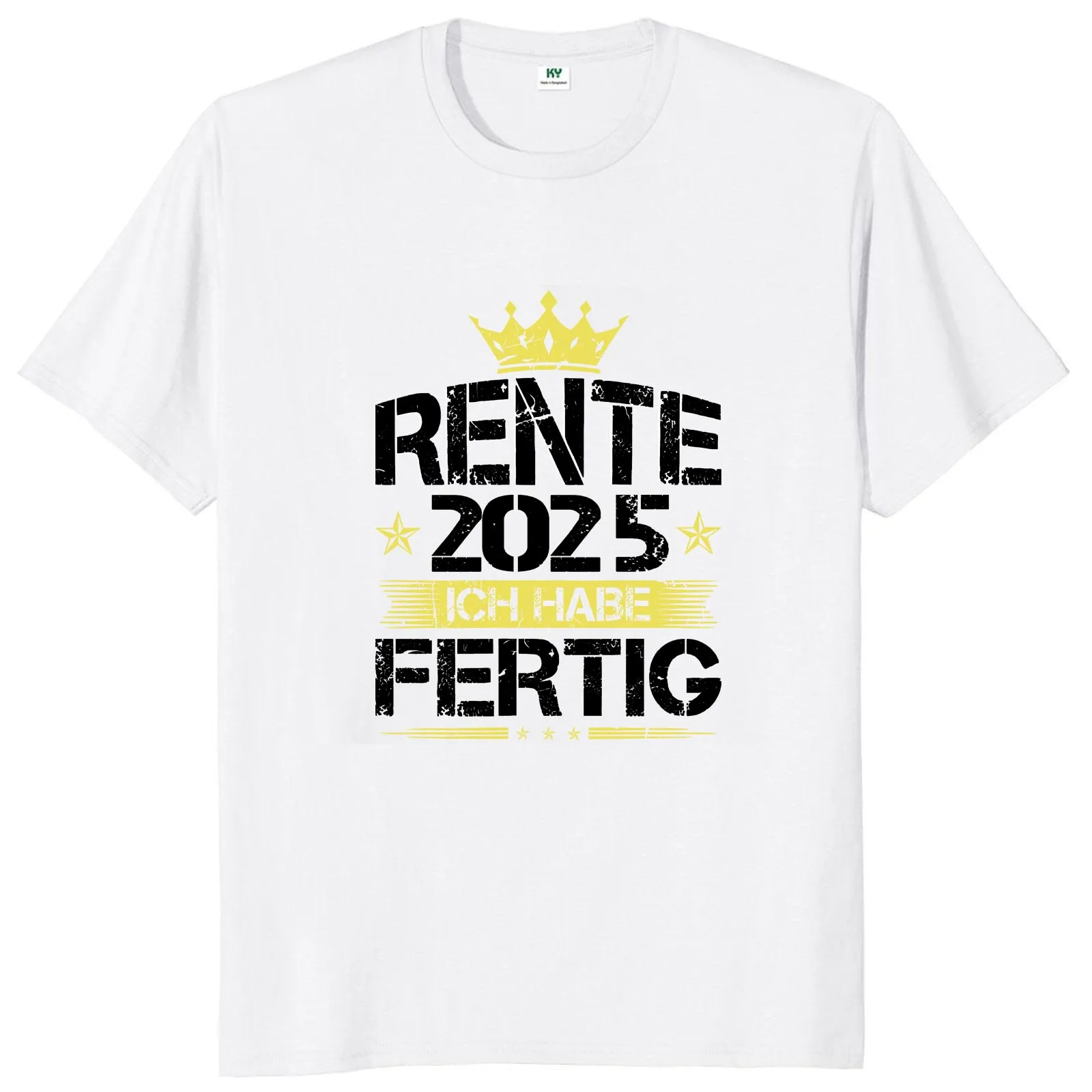 Pension 2024 2025 I\'m Done T Shirt Retro German Retirement Retired Dad Gift Tee Tops 100% Cotton Unisex Casual T-shirt EU Size