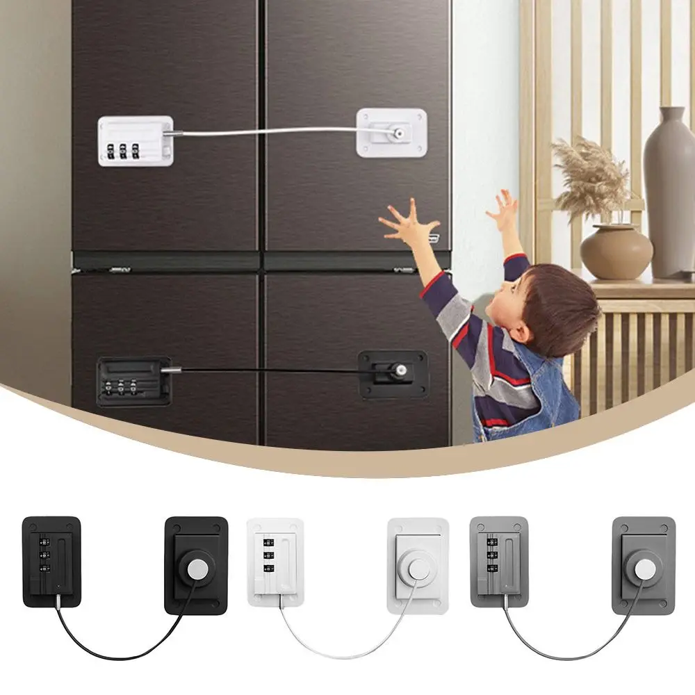 Anti-pinch Hand Safety Lock Adjustable No Drilling Refrigerator Door Coded Lock Unisex Protection Window Digital Password Lock
