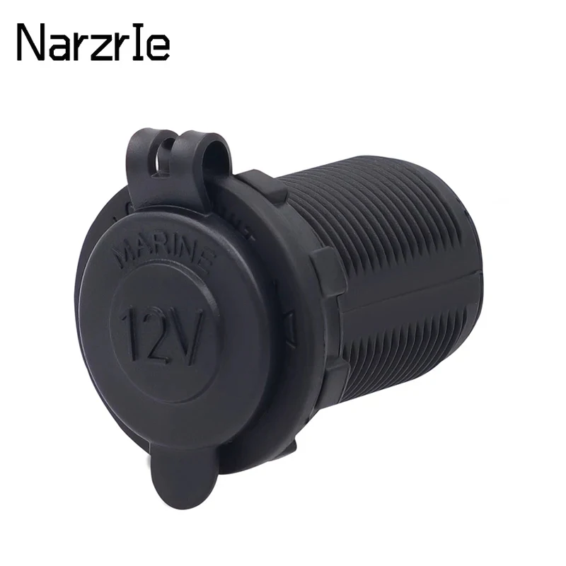 12V Waterproof Car Cigarette Lighter Socket Power Outlet for Car Motorcycle Boat Tractor