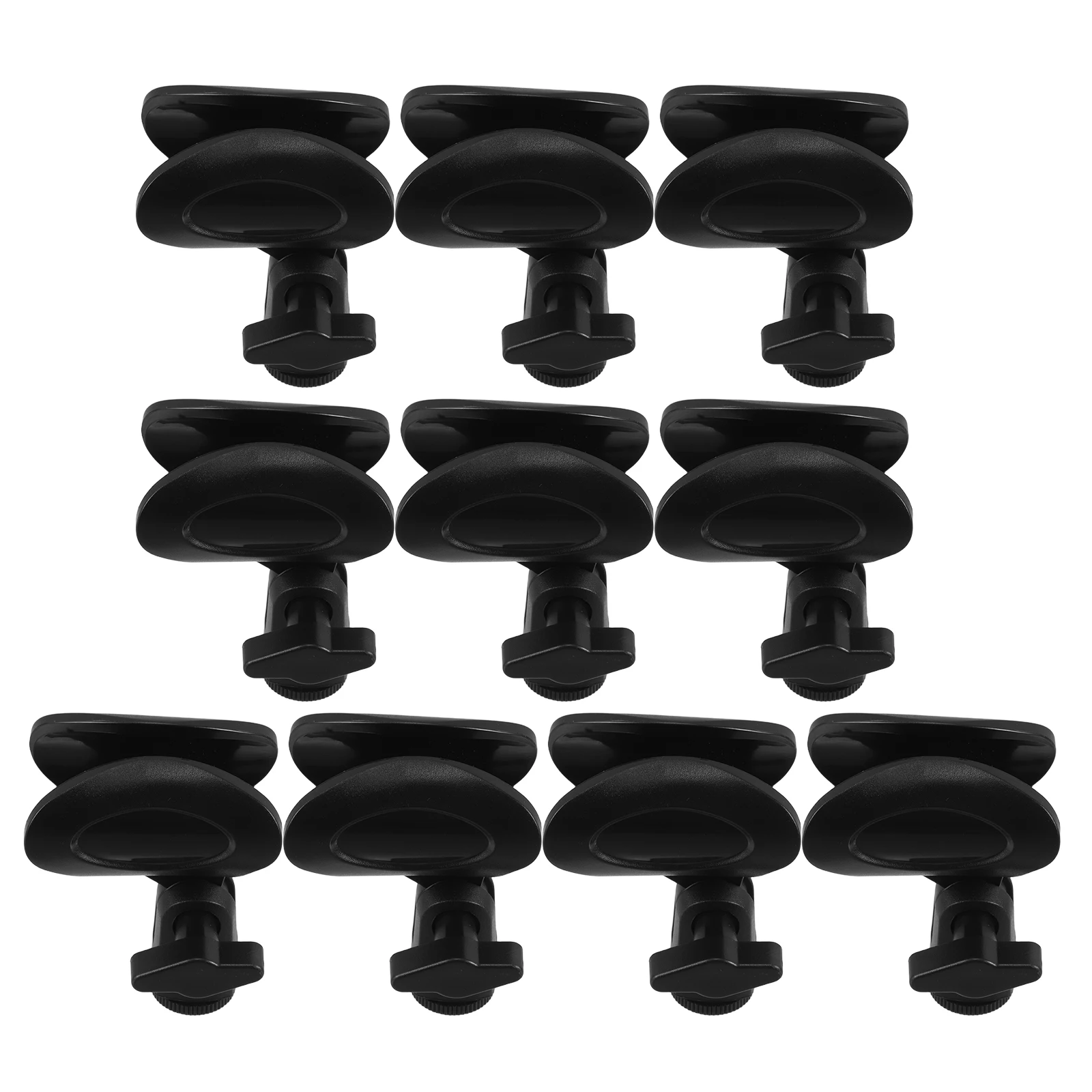 

10 Pcs Microphone Clip Spring Clamp Mount Holder Accessory Adjustable Knob Plastic
