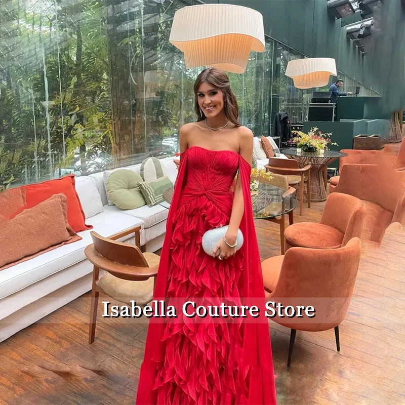 

Элегантное свадебное платье красного цвета без бретелек со складками трапециевидные вечерние платья для женщин длиной до пола вечерние платья по индивидуальному заказу