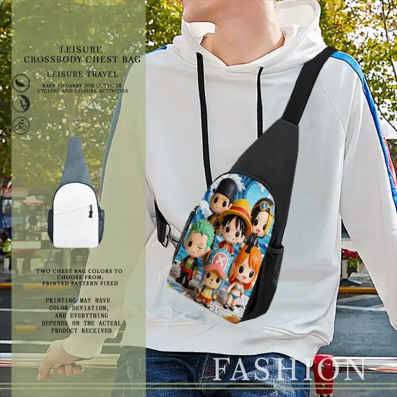 

Cute Q-version One Piece Anime Sling Chest Bag, Fashion Crossbody Backpack for Men Teens, Streetwear Casual Shoulder Bag