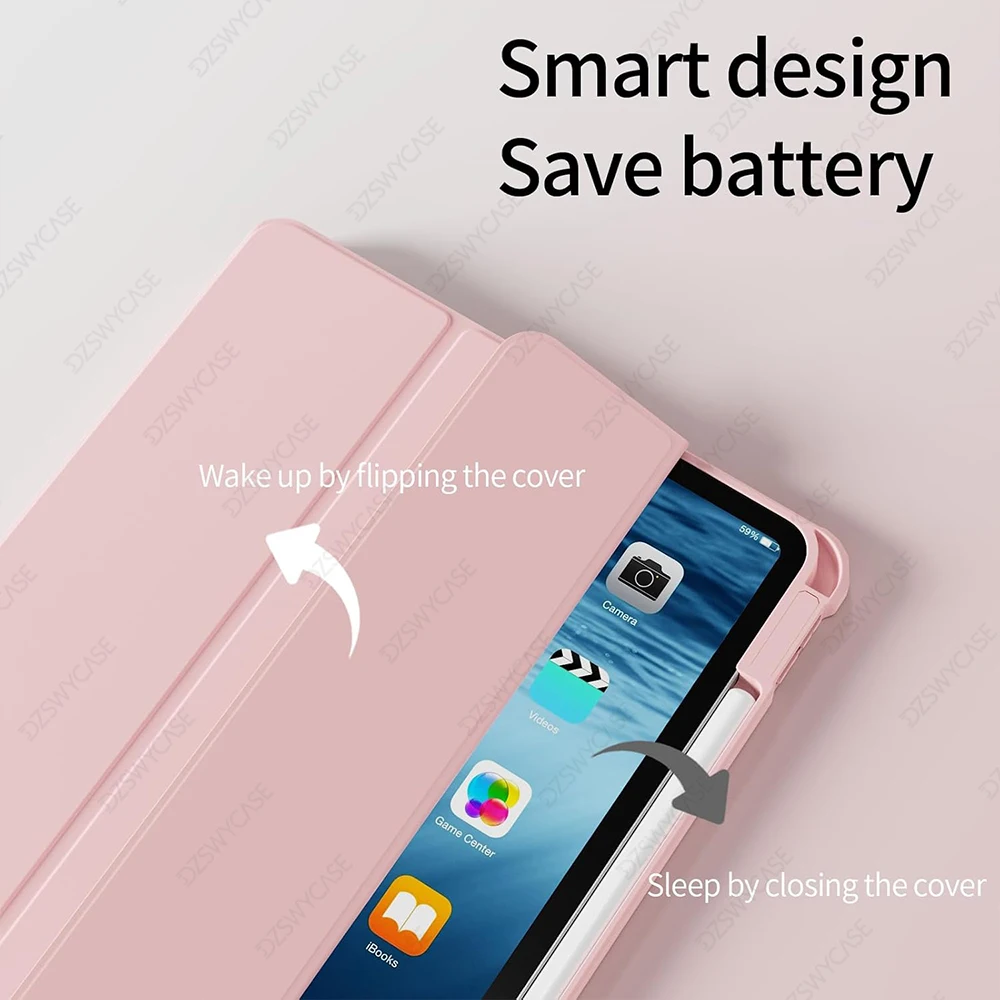 حافظة لجهاز iPad Air 13 بوصة M3 2025 & M2 2024، iPad Pro 12.9 بوصة (إصدار 2022-2018) غطاء حماية ذكي نحيف، نوم إيقاظ تلقائي