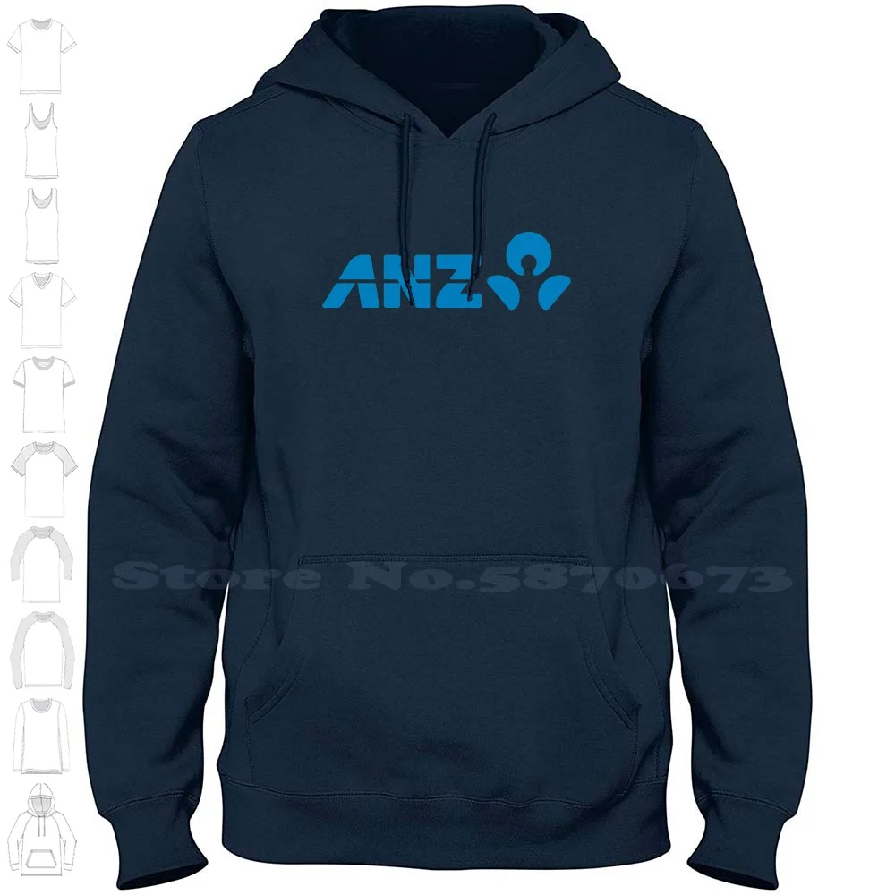 ANZ Logo Casual Clothing Sweatshirt Printed Logo 100% Cotton Hoodie